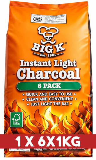 (image for) BIG K INSTANT LIGHT CHARCOAL - 6X1KG