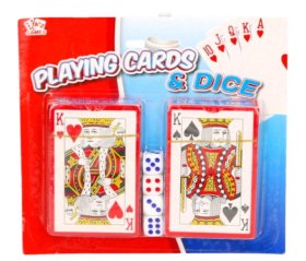 (image for) ATOZ TWIN PLAYING CARDS+4 DICE - STD