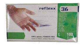 (image for) BETTINA CLEAR VINYL GLOVES POWDER FREE -LARGE