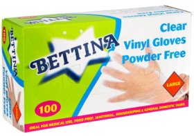 (image for) BETTINA VINYL DIS GLOVE CL PF - LARGE