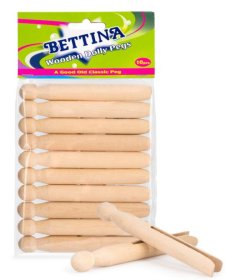 (image for) BETTINA WOODEN DOLLY PEGS - 10S