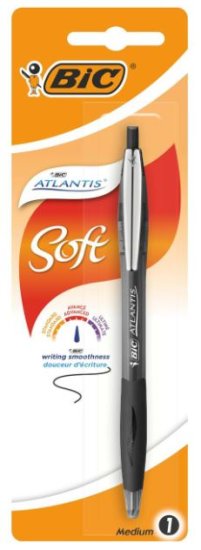 (image for) BIC ATLANTIS PEN BLACK SOFT - MEDIUM