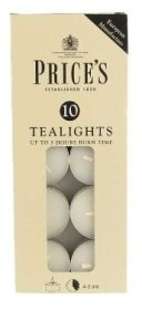 (image for) PRI TEALIGHT CANDLE WHITE 5HR - 10S