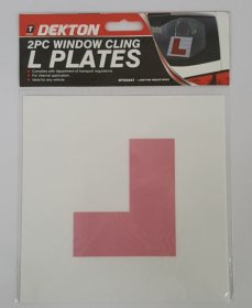 (image for) DEKTON WINDOW CLING 'L'PLATES - 2S