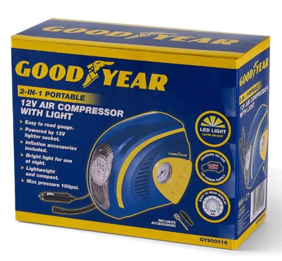 (image for) GOOD YEAR AIR COMPRESSOR/LIGHT - 12V