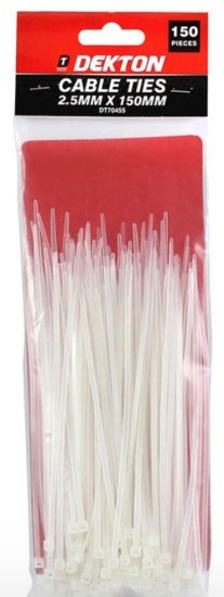 (image for) CABLE TIE SET-150 2.5X150MM WH - 150S