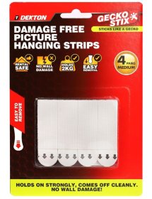 (image for) DEKTON DAMAGE FREE PICTURE HANGING STRIPS SMALL - 4S