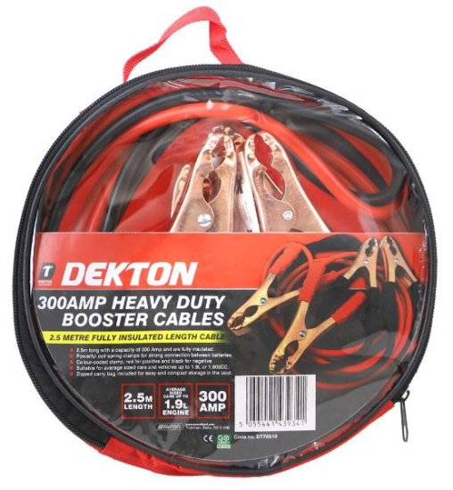 (image for) DEKTON BOOSTER CABLES 2.5M - 300AMP