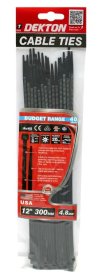 (image for) CABLE TIE SET-40 4.8X300MM BLK - 40S