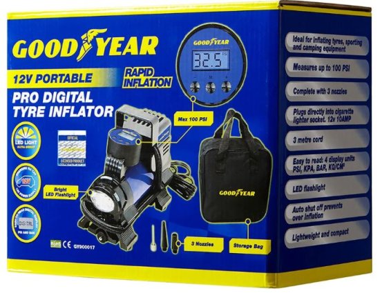 (image for) GOOD YEAR PRO DIGI TYRE INFLAT - 12V