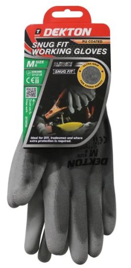 (image for) DEKTON WORK GLOVE SNUG FIT GRY - 8M