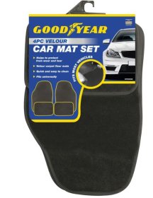 (image for) GOOD YEAR VELOUR CAR MAT SET - 4S