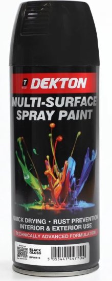 (image for) DEKTON M/SURF SPRAY PAINT GLOS - BLACK