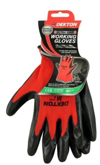 (image for) DEKTON WORK GLOVE UL/GRIP R/BK - 8M