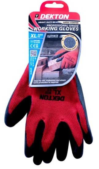 (image for) DEKTON WORK GLOVE HD BLK/RED - 10XL