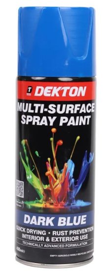 (image for) DEKTON MULTI-SURFACE SPRAY PAINT - DARK BLUE