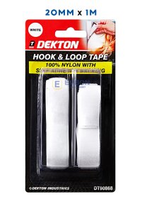 (image for) DEKTON HOOK&LOOP TAPE WHI 1M - 20MM
