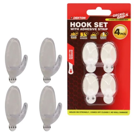 (image for) DEKTON ADHESIVE HOOK SET CLEAR