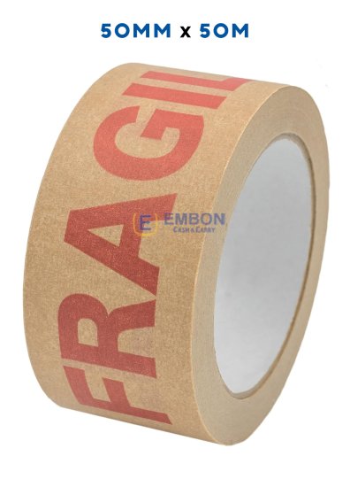 (image for) LSM KRAFT FRAGILE TAPE 50M - 50MM