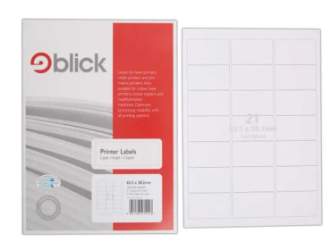 (image for) BLICK PRICE LABELS 21 LABELS PER SHEET 100S - 63X38MM