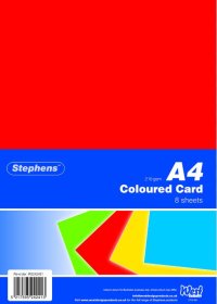 (image for) A4 COLOURED CARD - 8S