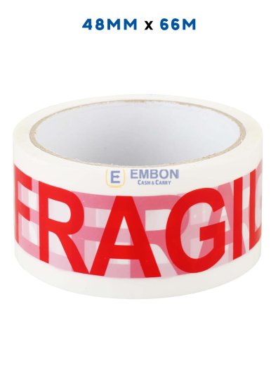 (image for) LSM FRAGILE PRINTED TAPE 66M - 48MM