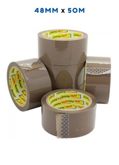 (image for) STIKKY BROWN TAPE E/STRONG 50M - 48MM