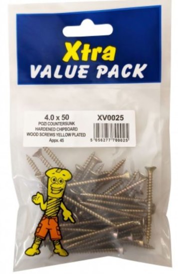 (image for) F/PAK XTRA WOOD SCREW 4.0X50 - 45S