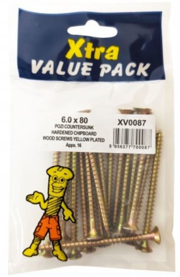 (image for) F/PAK XTRA WOOD SCREW 6.0X80 - 16S