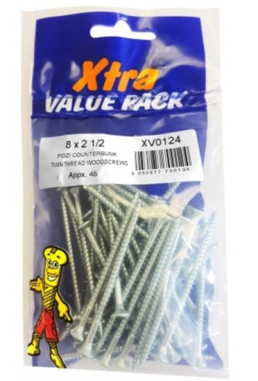 (image for) F/PAK XTRA WOOD SCREWS 8X2 1/2 - 40