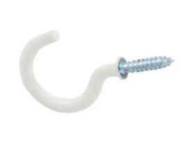 (image for) F/PAK CUP HOOKS WHITE PVC 6S - 1 1/4"