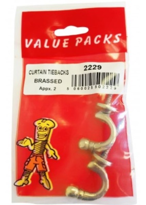(image for) F/PAK CURTAIN TIEBACKS BRASSED