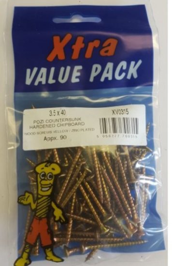 (image for) F/PAK XTRA WOOD SCREW 3.5X40 - 80S