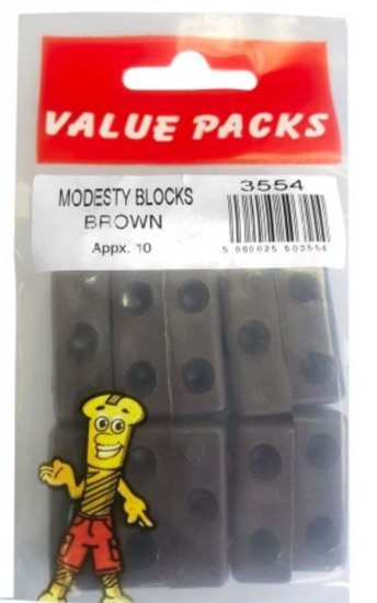 (image for) F/PAK MODESTY BLOKS BROWN - 10S