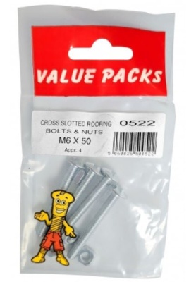 (image for) CROSS SLOTT ROOF BOLT&NUTS 4S