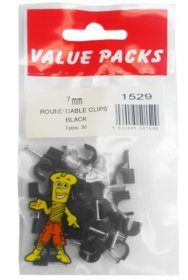 (image for) F/PAK ROUND CABLE CLIPS BK 7MM - 30S