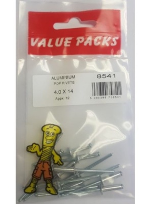 (image for) F/PAK ALUMINIUM POP RIVET 4X14