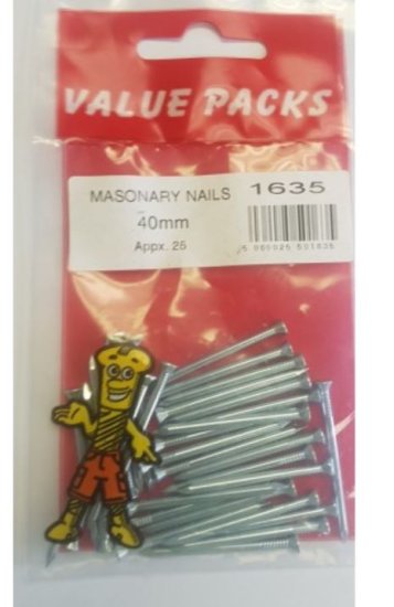 (image for) F/PAK MASONARY NAILS 30MM - 30