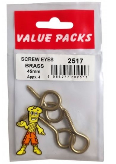 (image for) F/PAK SCREW EYES BRASS 4S - 45MM