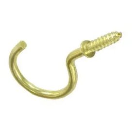 (image for) F/PAK CUP HOOKS BRASSED 10S - 1 1/4"