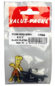 (image for) F/PAK ROUND WOOD SCREW B 8X1" - 15