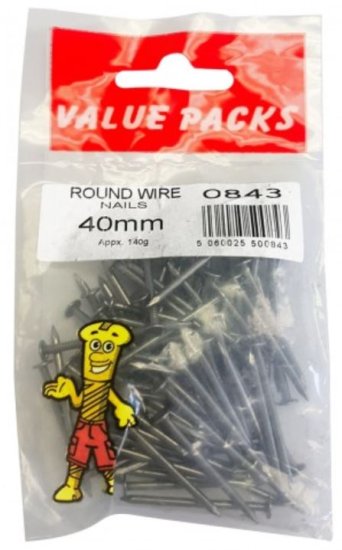 (image for) F/PACK ROUND WIRE NAILS 40MM - 130G