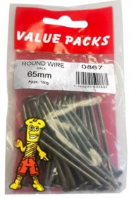 (image for) F/PACK ROUND WIRE NAILS 65MM - 130G