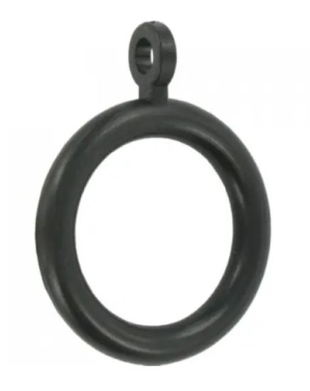 (image for) CURTAIN POLE RINGS 45X19MM BLK - 8S