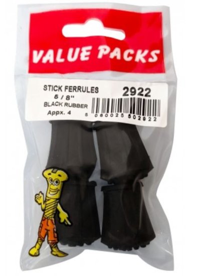 (image for) F/PAK STICK FERRULES 5/8\" BLKR - 3S