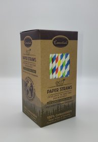 (image for) ESS PAPER STRAWS AST COL STRIP - 250S