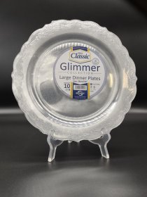 (image for) ESS DINNER PLATE GLIM/SILV 10" - 10S
