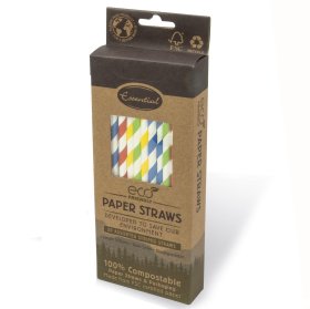 (image for) ESS PAPER STRAWS AST COL STRIP - 50S