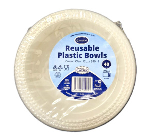 (image for) ESSENTIAL PLASTIC BOWL CLEAR 40S - 12oz