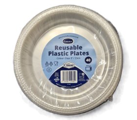 (image for) ESS PLASTIC PLATE CLEAR 40S - 9"